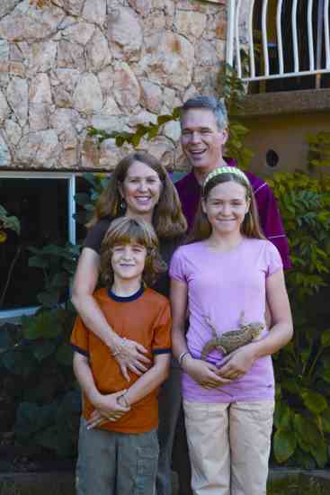 Joanne MacKinnon and Rob Beynon and their children, Rohan and Zoe (with her pet lizard, Ra) want a home that’s healthy, energy-efficient and full of character.